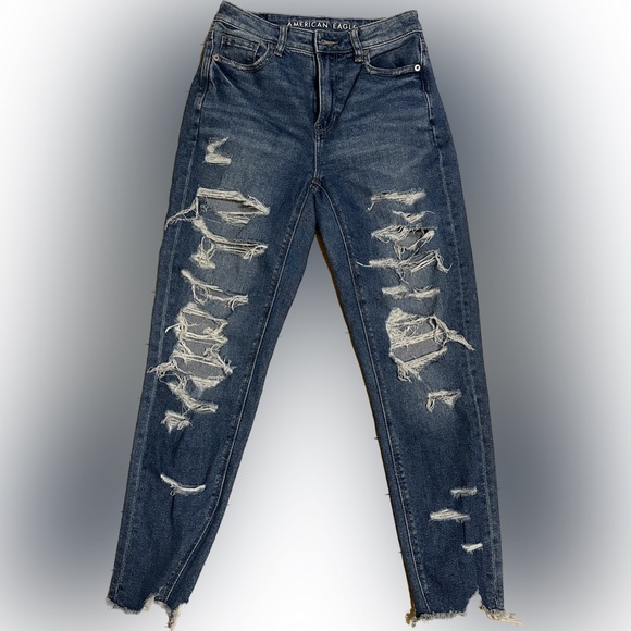American Eagle stretch mom jeans, size 0 - Picture 1 of 2
